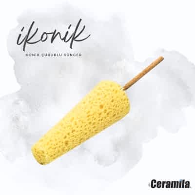 Ceramila - İkonik 3066 Sarı Çubuklu Rötuş Süngeri