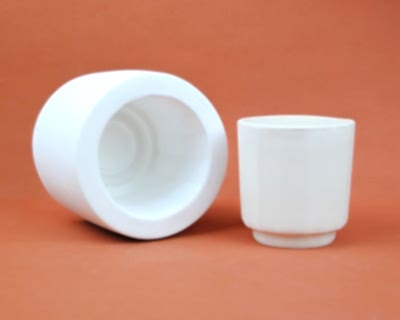  - Kalın Sır Ayaklı Geometrik Bardak 9,5x10 cm